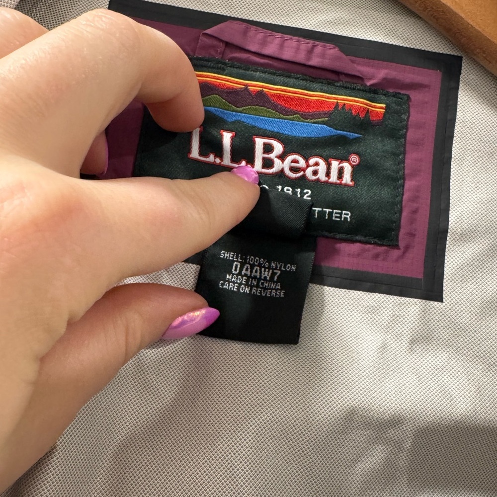 LL Bean Vintage Pink and Grey Rain/windbreaker Jacket size medium - Picture 4 of 9